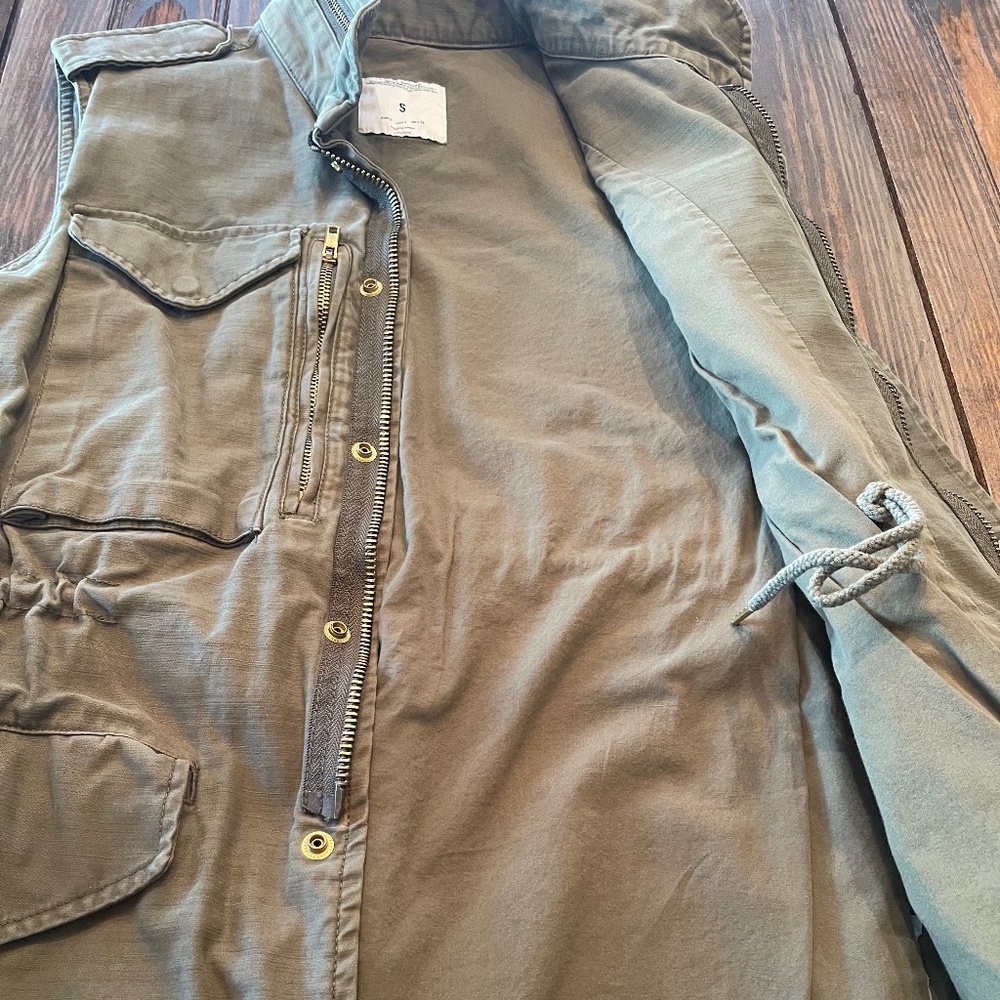 Zara Multi Pocket Utility Vest Size Green S - Picture 4 of 8